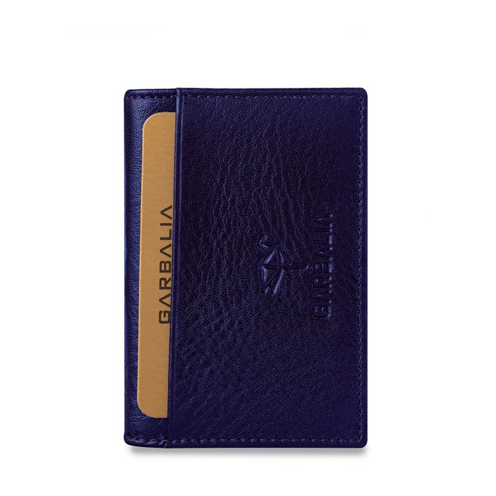 Zoozie Bags Cartera para Hombre Vera Azul Oscuro Piel Auténtica Lujo Elegancia Funcionalidad 9.8x6.8x2cm